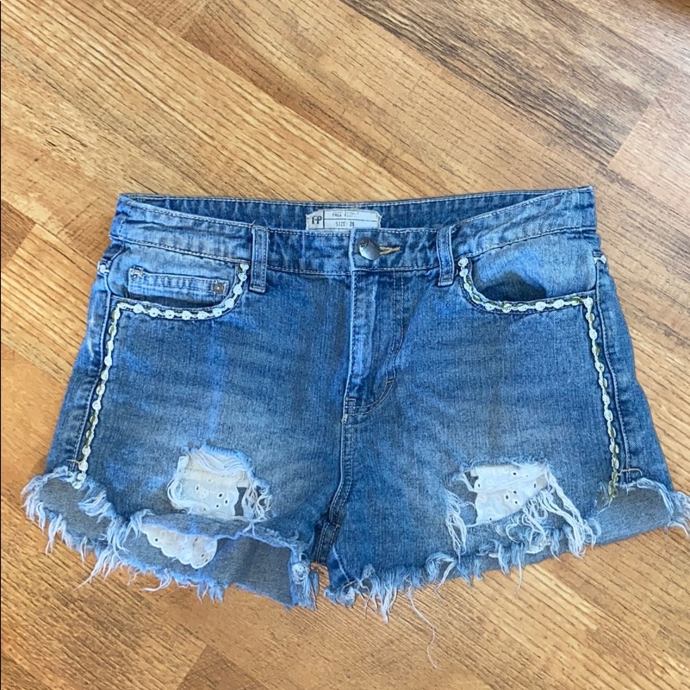 Free people jean shorts